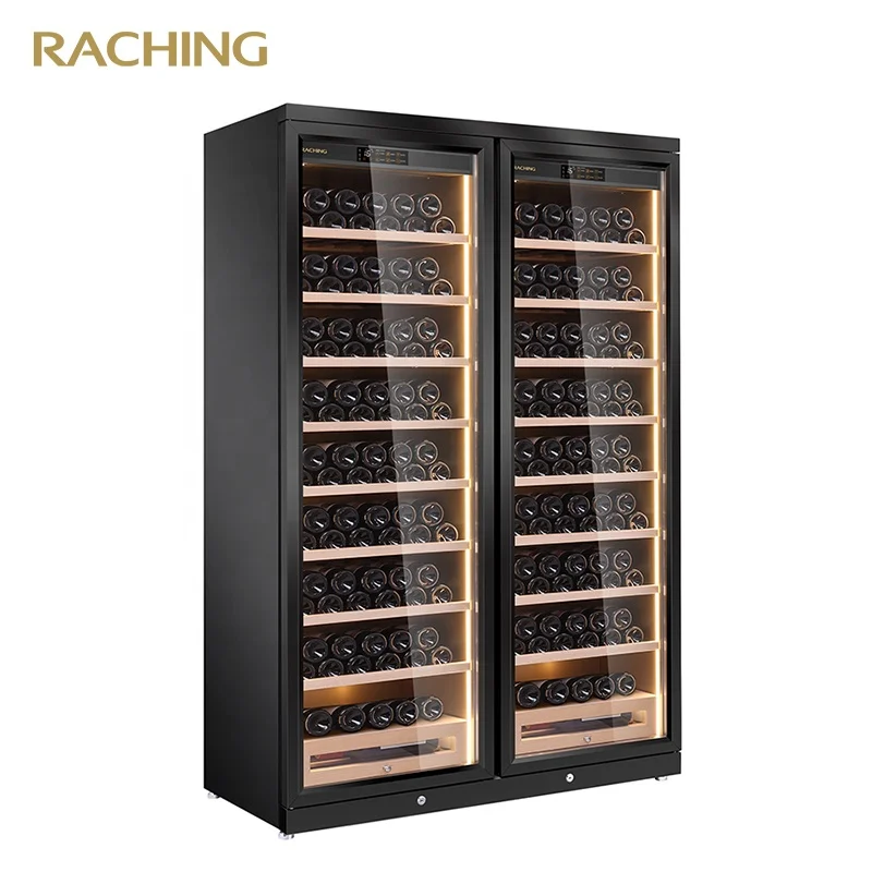 Raching CD1200 Double Door Wine And Wine Cooler Cabinet Cigar Humidor