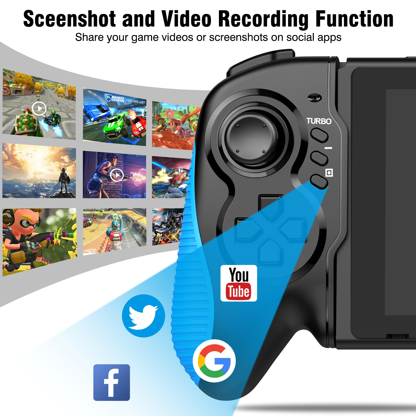 For Nintendo Switch Gamepad Controller Built-in 6-Axis Gyro Design Handheld Grip Double Motor Vibration For Switch Joy Game Pad