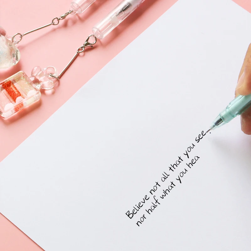 Оптовая продажа, симпатичная необычная ручка с подвеской в виде звезды для девочек, гелевые ручки для подписей для школьников, школьников, канцелярские принадлежности с индивидуальным логотипом для студентов