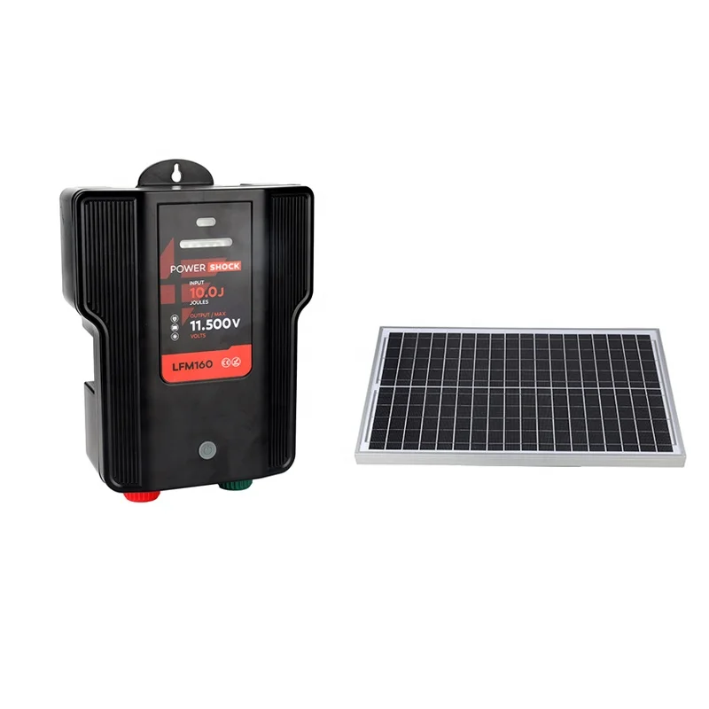 All in One 12V Solar Power Controller 7 Joules AC 110-240V Livestock Farm Solar Electric Fence Energizer
