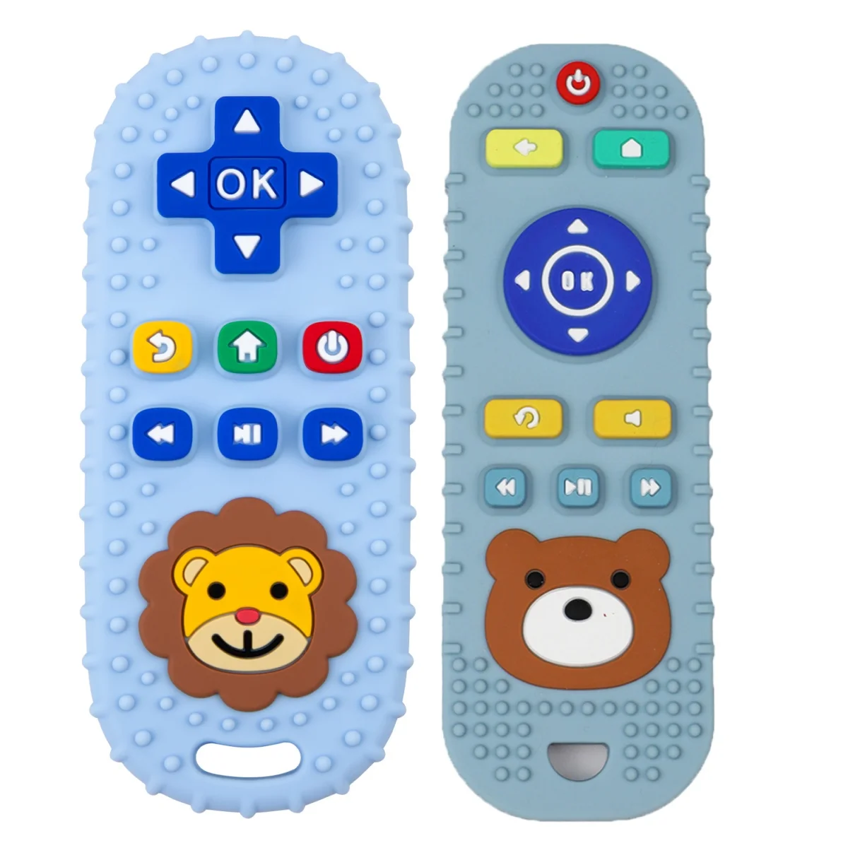 2Pcs Silicone Teething Toys for Babies 0-6 Months Sensory Toys for Babies Chew Toys Toddler Infant Newborn