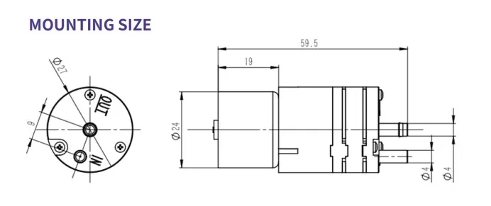 Cinyar AQI 12V/24V DC EPDM High Power Long Life Micro Chemical Liquid Metering Diaphragm Pump But Poor Oil Resistance