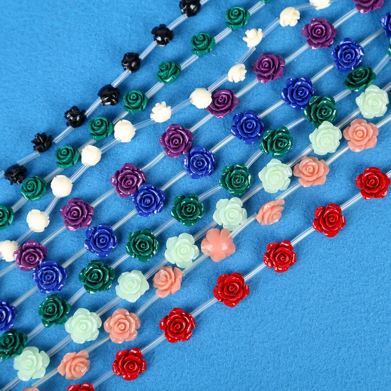 Camelia Flower Beads Artificial Coral Beads for Earring Bracelet Necklace Jewelry diy Accessoires