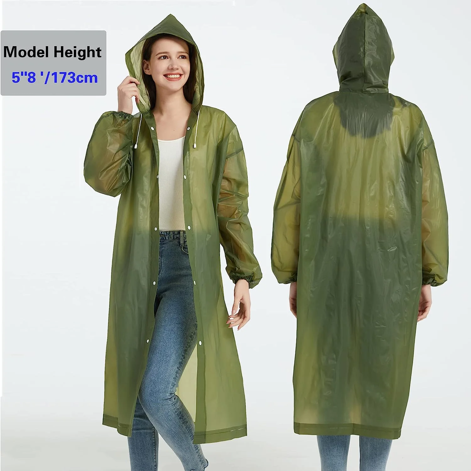 Wholesale Custom Oem Long Sports Rain Coats Reusable Waterproof EVA Raincoat Manufacturers Custom Lightweight Adults