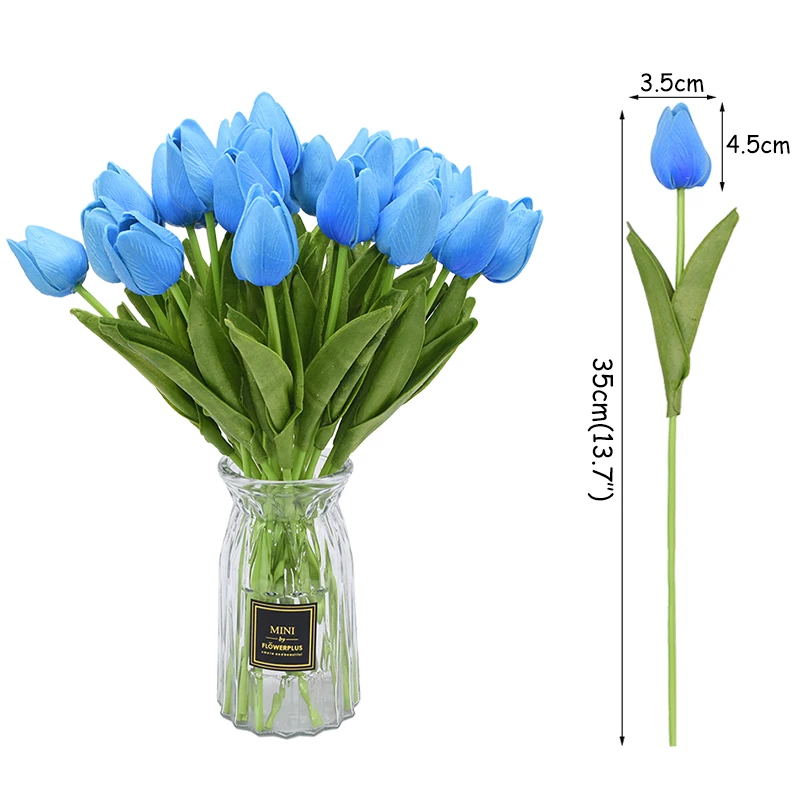 Tulips Artificial Flowers PU Calla Fake Flowers Real Touch Flowers for Wedding Decoration Home Party Decoration Favors
