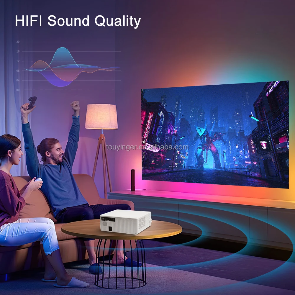 Projector Everycom E700 LCD video 2k projector supporting 4K with Android 11 wifi wireless mirroring