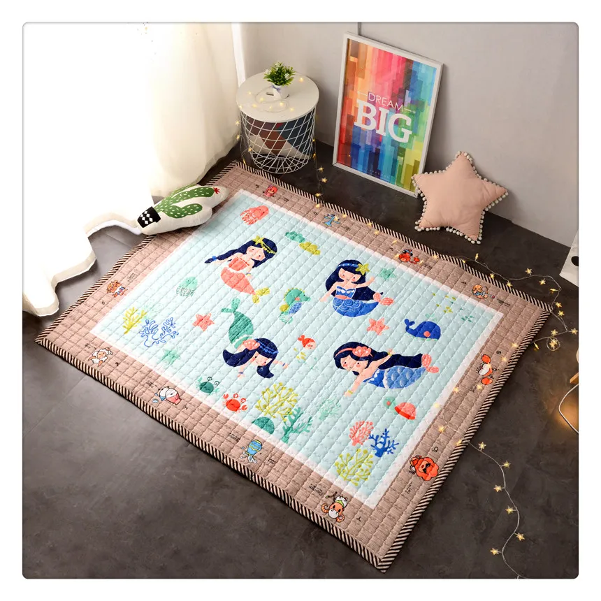 Толстый детский игровой коврик из органического хлопка