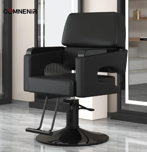 Factory wholesale luxury barber chair hair salon special lift can be put down hair chair net red hair salon stool cutting chair