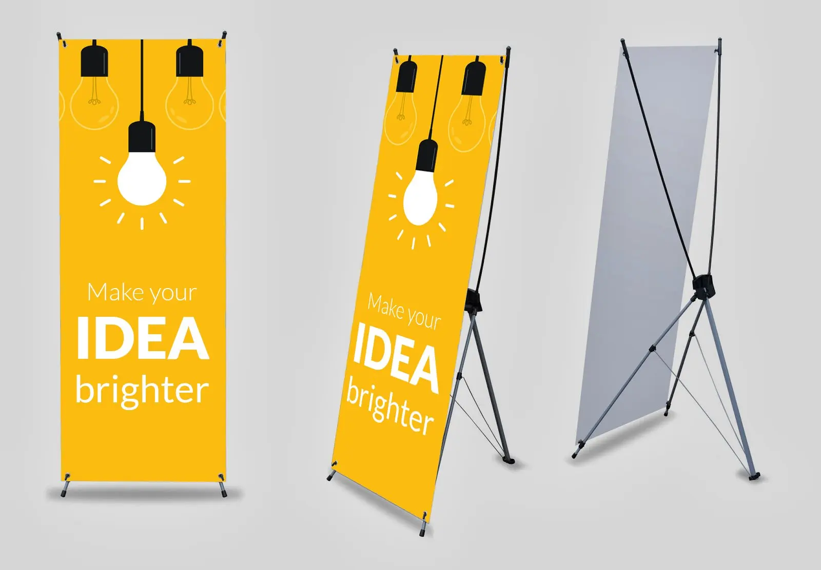 60*160cm 80*180cm custom Size Aluminum/plastic/iron  Horizontal Display X Banner Stand