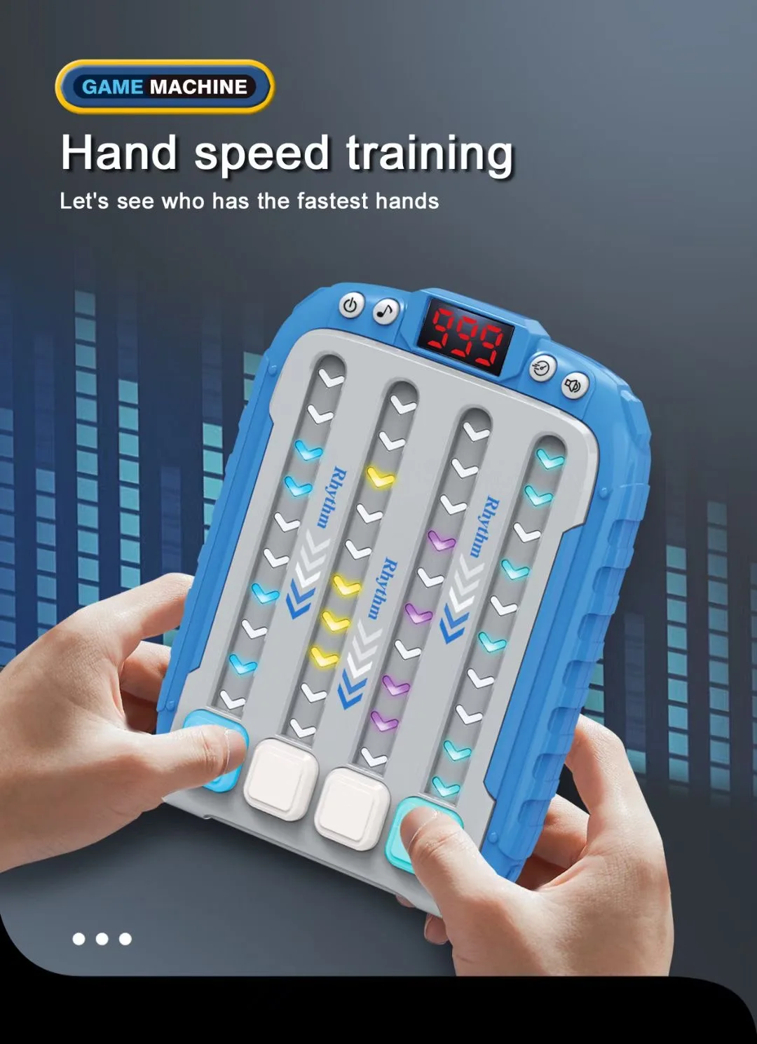 KOUYIKOU 2024 Handheld Puzzle Press Toy Light Up Sensory Fidget Toys Quick Push Game Educational Game Machine For Kid Adult