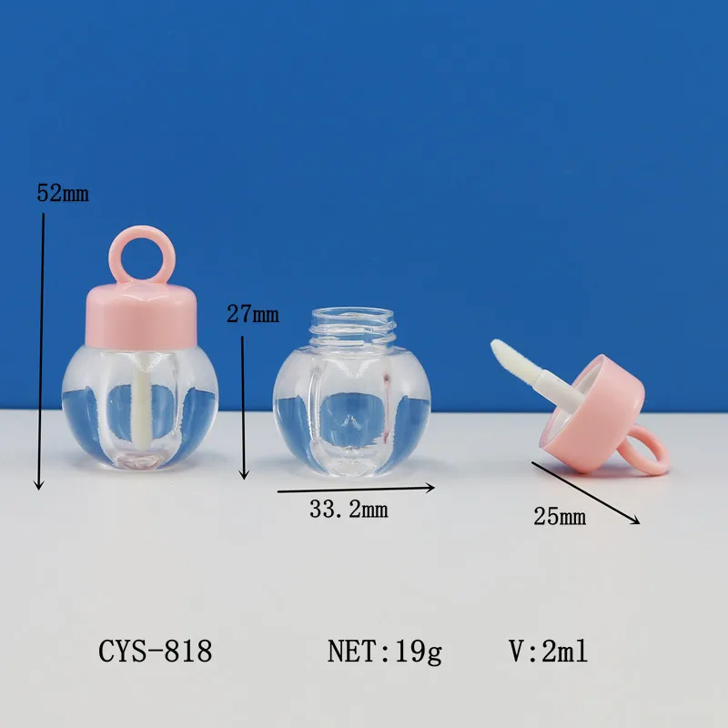 New Spot Wholesale Cute Grenade Lip Gloss Tube Injection Color 2ml Lip Glaze Tube Empty Tube Cosmetic Packaging Material