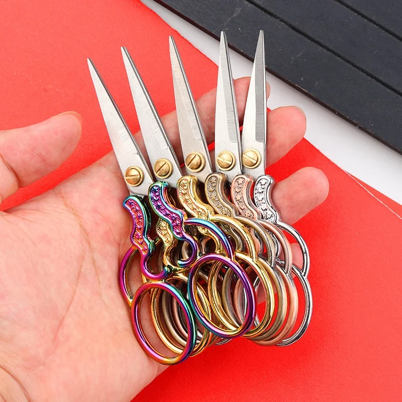 Portable Knitting Sewing Thread Scissor Handle alloy embroidery scissors stainless steel