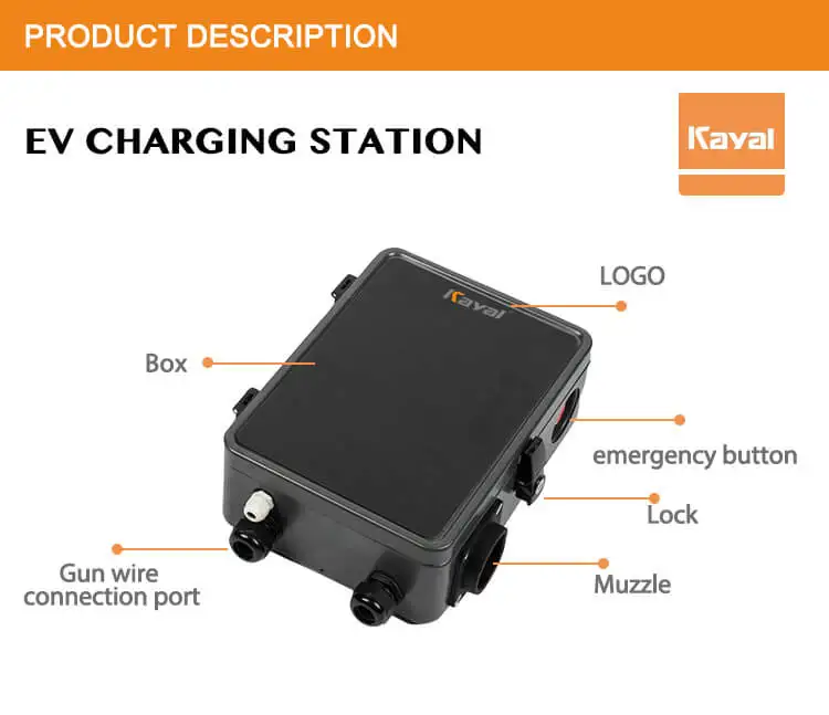 Автомобильная зарядная станция KAYAL типа 2 ev зарядное устройство для
