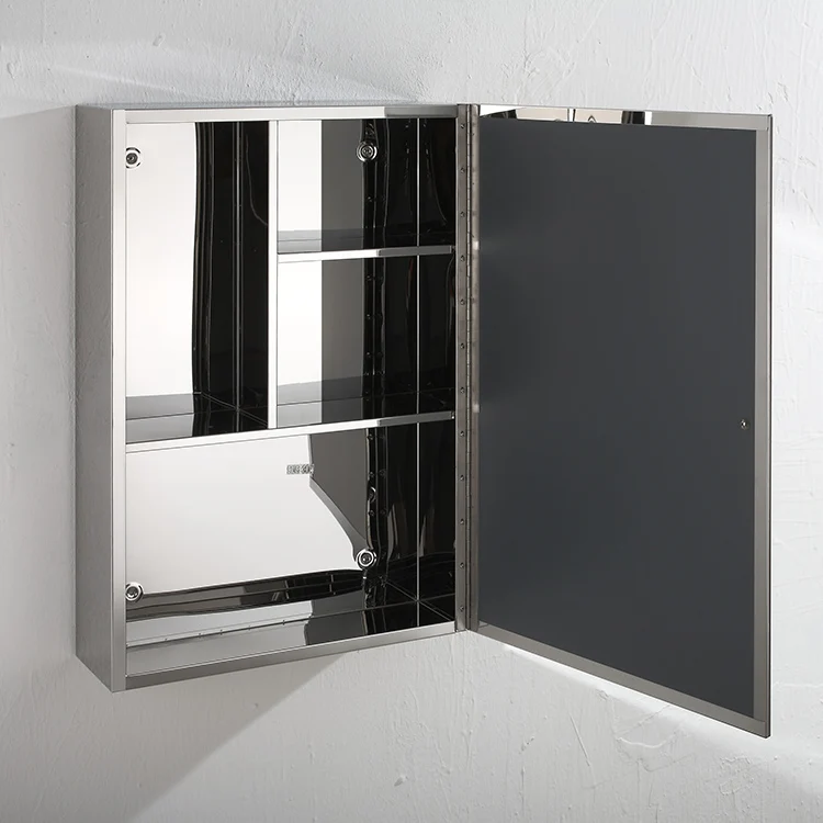 Modern Stainless Steel Bathroom Mirror Cabinet Medicine Cabinet Wall Mounted Bathroom Storage Cabinet With Mirror