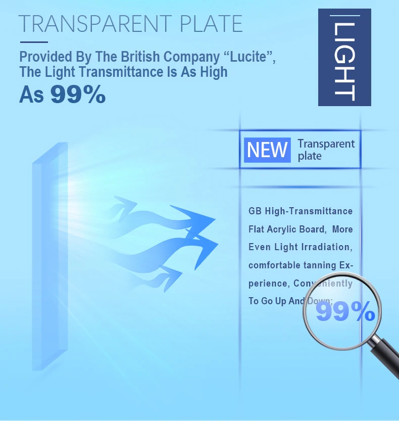 Household high pressure UV lamp lay down indoor solarium machine tanning bed