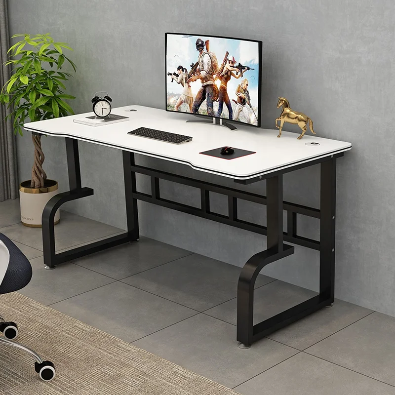 White Computer Desk with Power Outlet Shelves 40 Inch Small Corner Desk for Small Space Home Office PC Desks