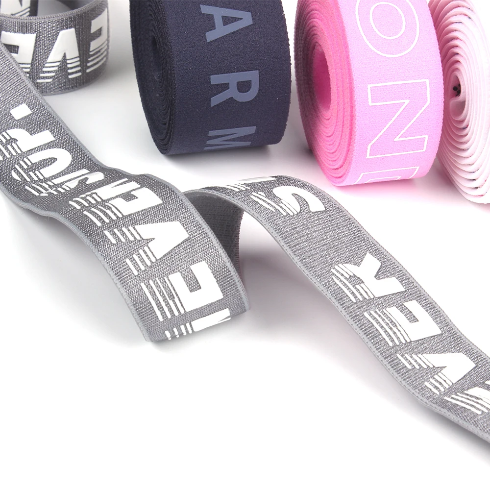 XYX Elastic Waist Band Polyester Print Nylon Logo Customized Custom Color Pattern Printed Webbing For Print