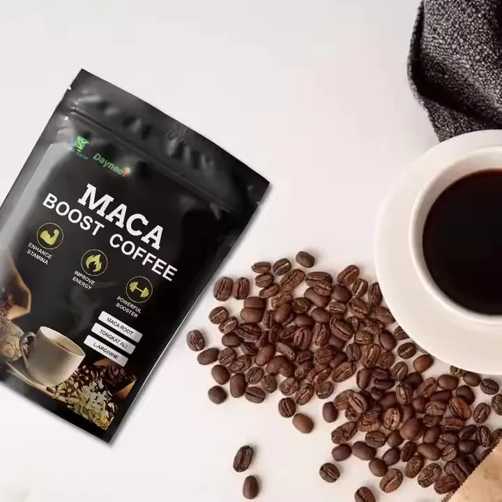 OEM/ODM Tongkat Ali Maca Man Power Energy Coffee Instant Herbal Booster Supplement Men Black Flavor