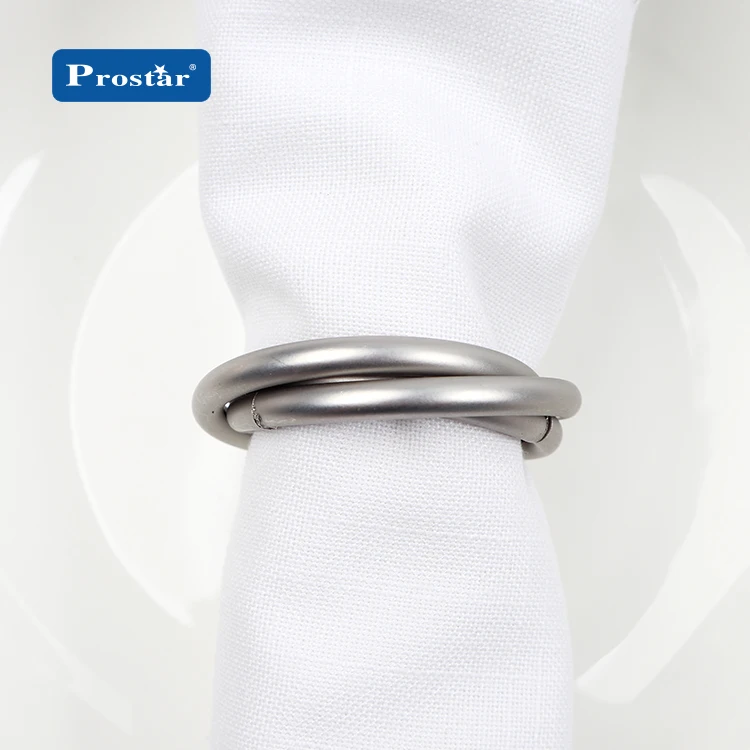 Canton fair new product metal luxurious big size napkin rings wholesale wedding napkin rings