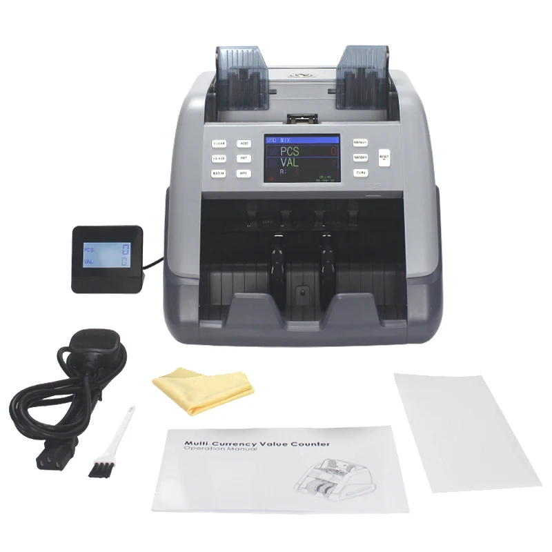 XD-2500 CIS Show Total Value 7 Mix Bill Banknote Counting Money Currency Detector Machine Cash Discriminator with Print Function