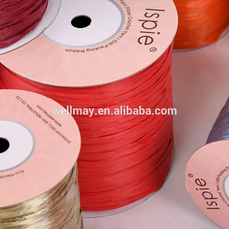 
 Пряжа для вязания крючком ISPIE из вискозы рафии 250 м  