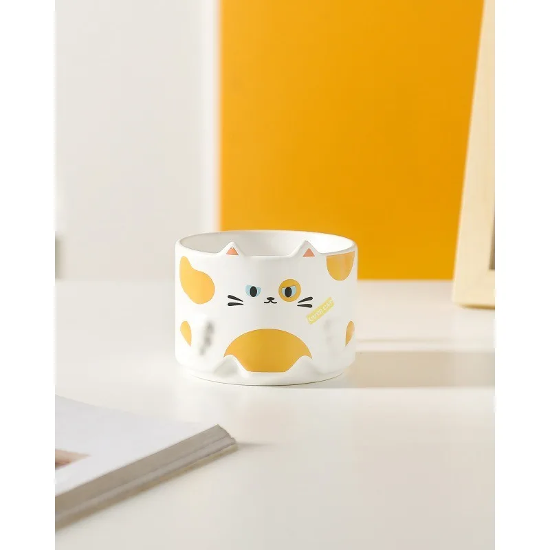 10oz Stackable Cat Design Household Couple Ceramic Latte Mug