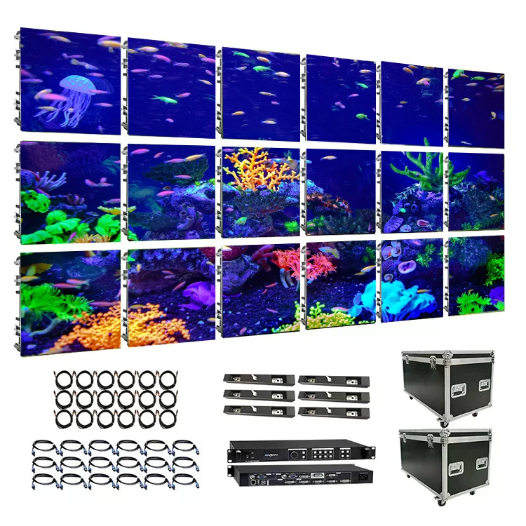 Turnkey Complete System P2 P3 P2.6 P2.9 P3.91 LED Display 500mmx500mm LED Panel Backdrop Indoor Outdoor LED Screen