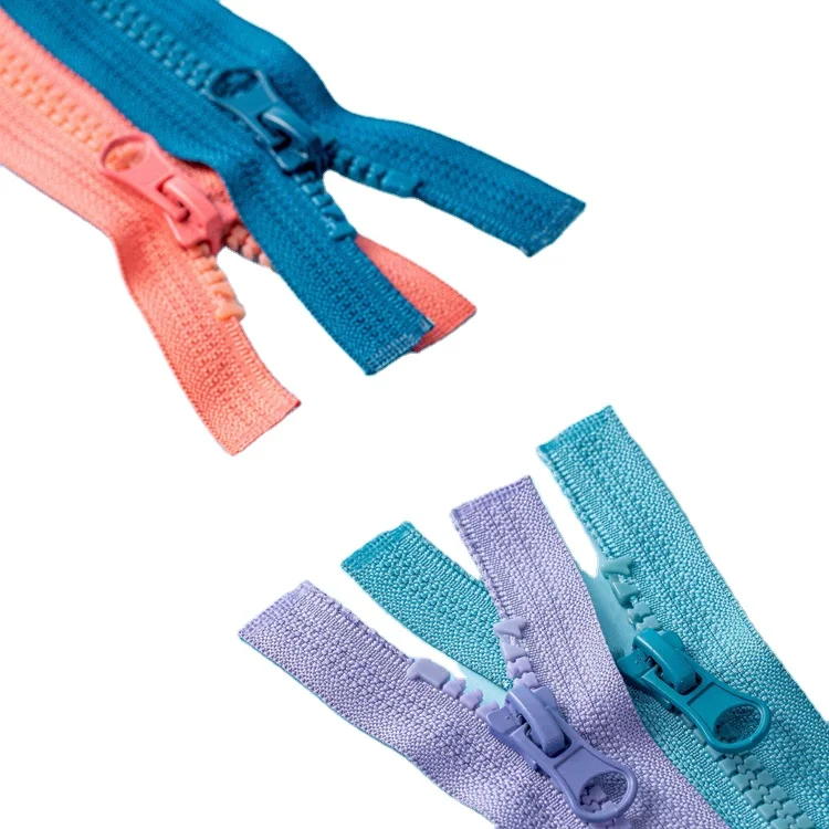 customized high quality 3#5#8#10 black zipper open end for garments big teeth large plastic zipper