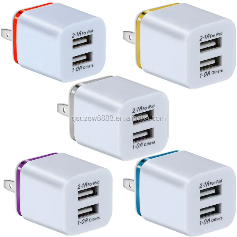  Домашние дорожные настенные зарядные устройства 2 1 А + а с двумя Usb-портами США ЕС переменный ток адаптер питания для iphone 7 8 x Samsung планшетов ПК