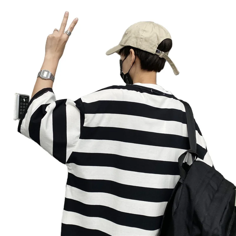 
stripe designer shirts and oversized t-shirt men male t-shirts hip hop mens tee shi high quality polyester t shirt 