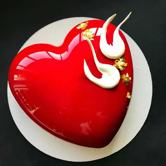 Custom Single Hole Heart Shaped Baking Pan Molds Diy Large Silicone Baking Cake Mold