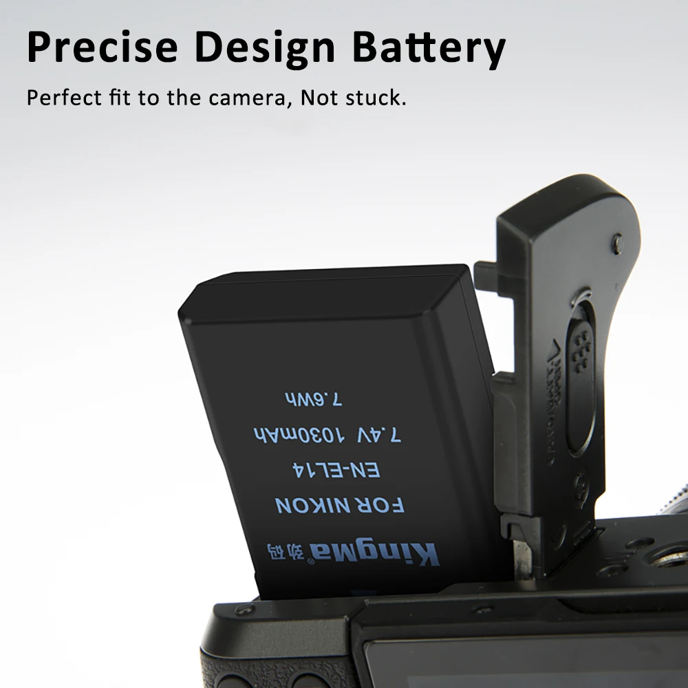 KingMa Replacement EN-EL14 EN EL14 digital camera battery For Nikon D3100/D3200/P7000/D5100/P7100/P7700