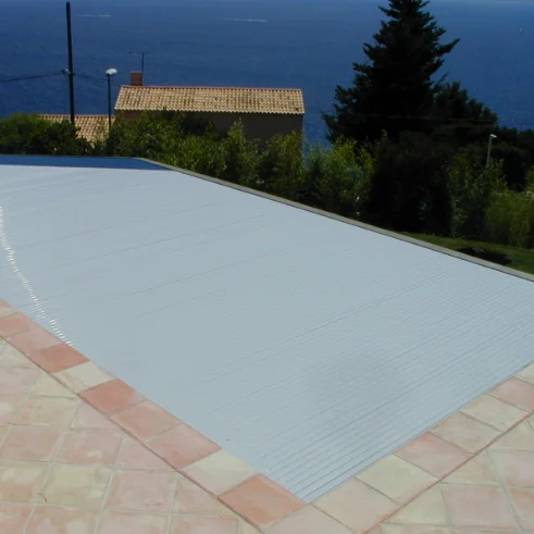 2021 hot selling waterproof hard PC cover slats outdoor electric swimming pool cover used for sale Germany