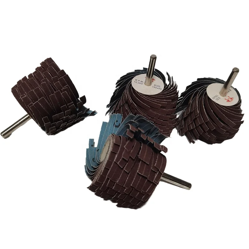 Abrasive cloth with handle wheel Abrasive paper wheel Wood polishing wheel Inner wall grinding and rust removal