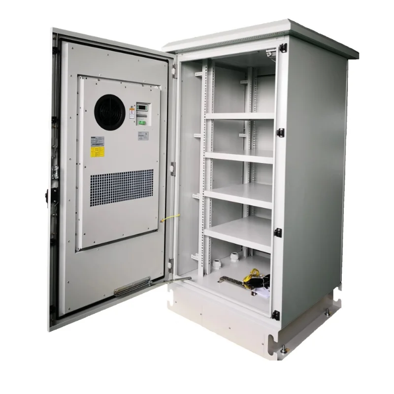 19inch Rack 22U 42U Outdoor Telecom Cabinet Enclosure IP55 IP65 Waterproof 1500W Cooling Air Conditioning PDU UPS Battery Power