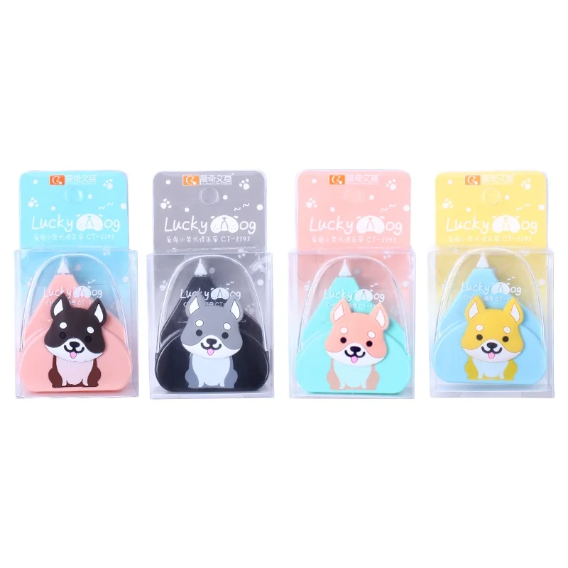 colorful creative cute doggie design chenqi 6m*5mm correction tape for student promotional stationery (1600405666371)