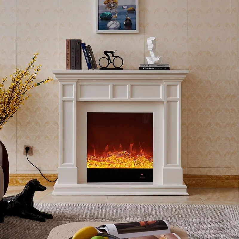 VA558S Hot Seller Artificial Indoor Decorative Wooden Resin Mantel Surround Electric Fireplace Mantel