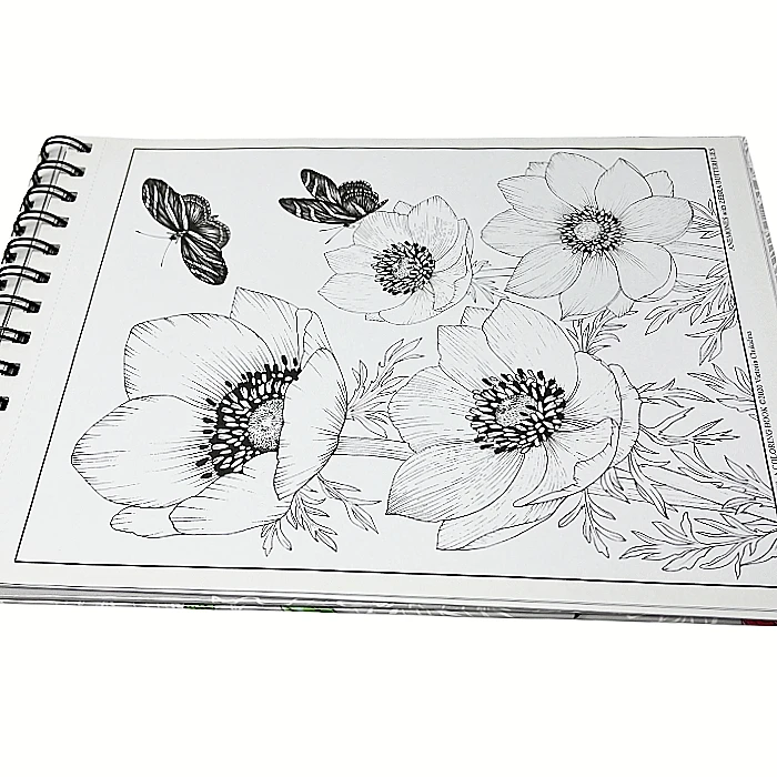Custom coloring book printing hard cover adult coloring books for anxiety tear off drawing book printing