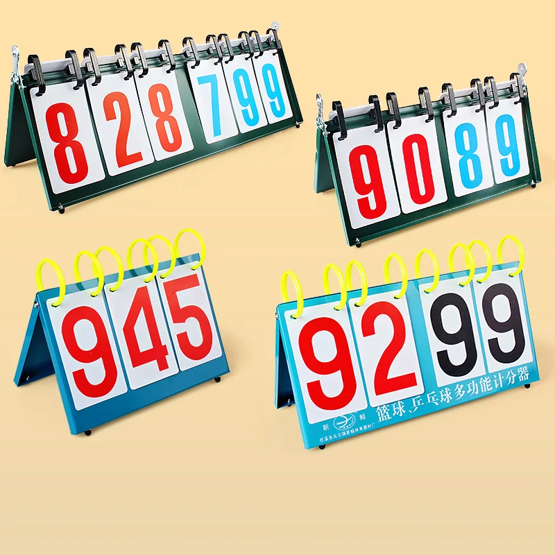 Table Tennis Scoreboard Basketball Badminton Flip Scoreboard Scoreboard Billiards Steel Folding Points Flip Card