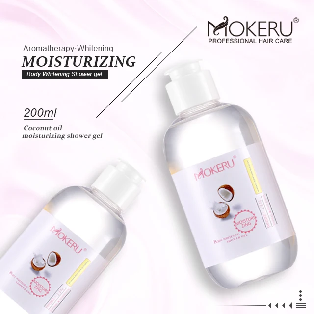 Organic coconut milk body wash whitening and lightening shower gel private label