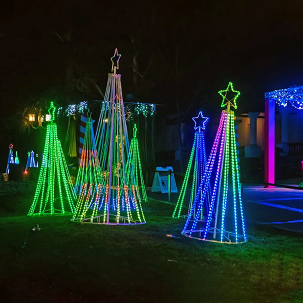 Pixel Lights Trim Christmas Lights Outdoor Copper Wire LED String WS2811 Addressable Programmable Fairy Pebble Light