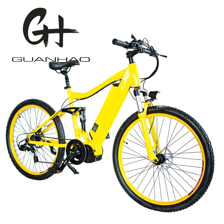 27.5inch full suspension Aluminum Alloy 160N.m Speed Torque 1000W 8fun middle motor 48V 17AH MTB electric mountain bicycle