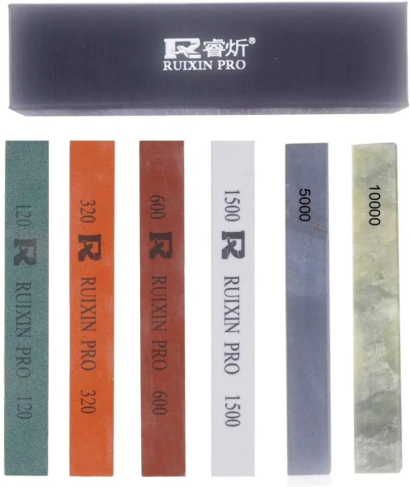 High quality RX-008 Fix Angle Adjustable Knife Sharpener with 6 whetstone for Kitchen