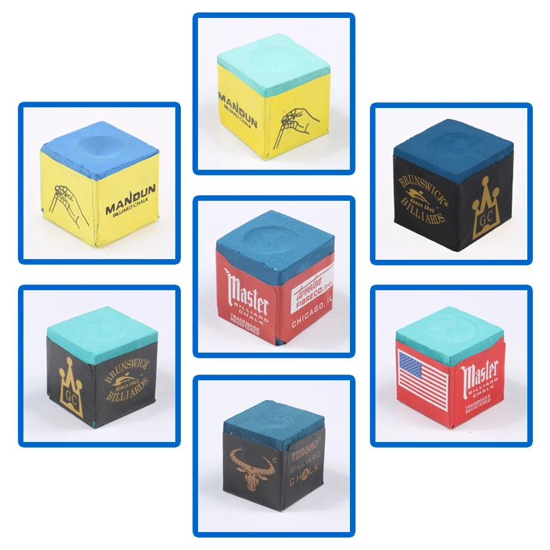 Selling high quality 144pcs/box billiards snooker pool chalk for snooker pool cues Blue/Green Cue Chalk