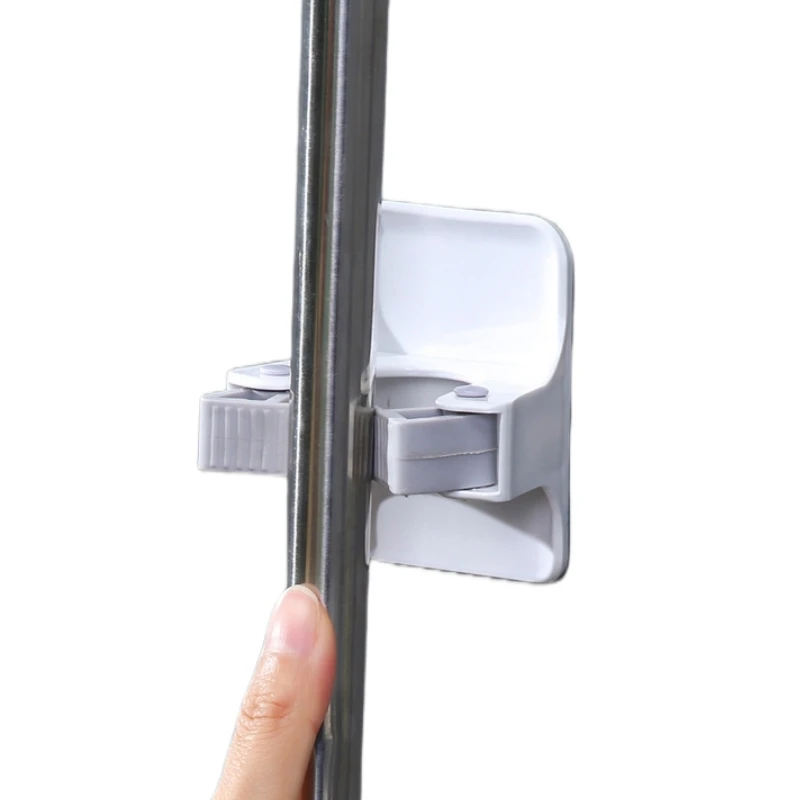 Broom and Mop Gripper Sturd Broom Holder Wall Mount Broom Gripper Holds Self Adhesive No Drilling Dustpan Hanger For Home