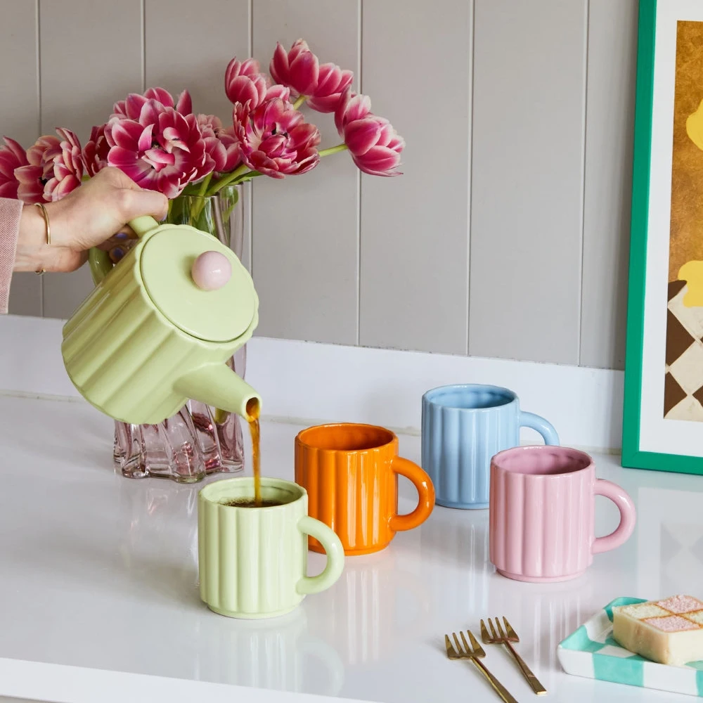 Personalized new design custom color hotel  wholesale ceramic coffee set classical modern porcelain tea set