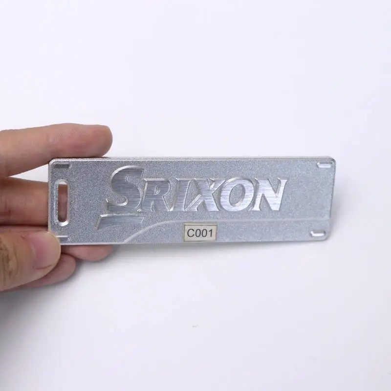 Customized Hydraulic Aluminum Metal Signs High-quality Metallic Silver Embossed Logo Nameplate for Audio Equipment