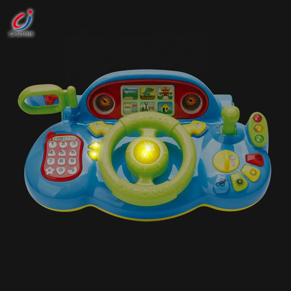 Newest product cartoon steering wheel baby toys china wholesale