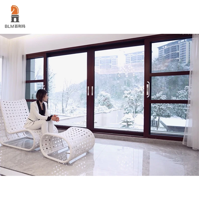 High-Track Modern Double Glazed Black Sliding Door Waterpoof Exterior Aluminum Alloy Finished Surface Villas Direct Manufacturer