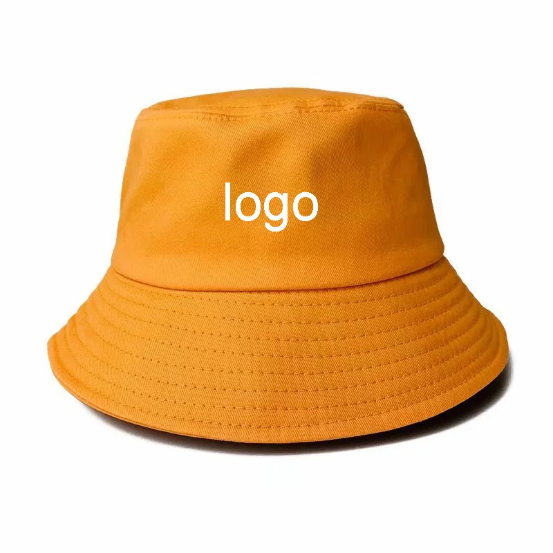 2023 custom Personal Brand Embroidery Logo cotton Bucket Hats with Satin Lined Bucket Hat